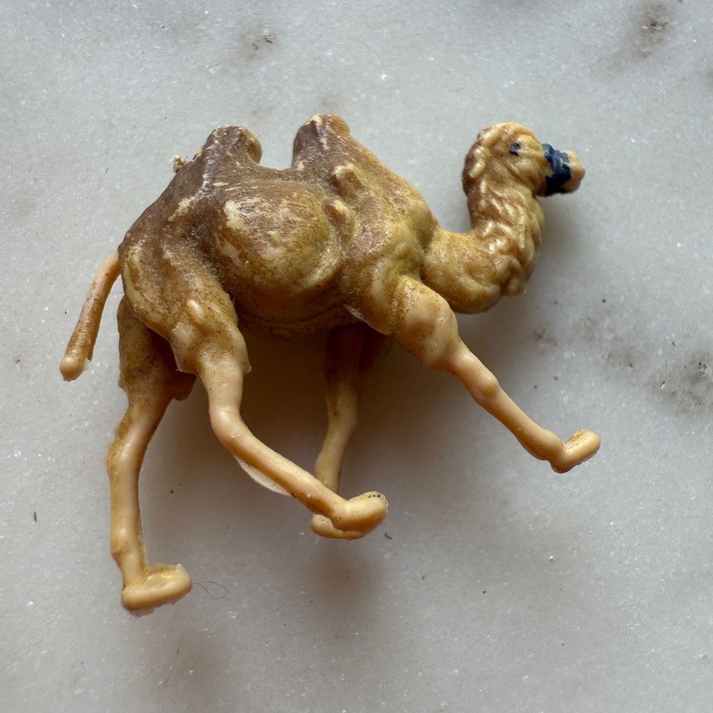 Rare Cracker Jack toy mcm 1960s Vintage Camel Figurine mini